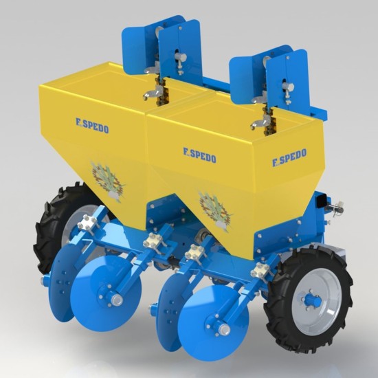 AUTOMATIC 2-ROW POTATO SEEDER FOR SMALL TRACTOR